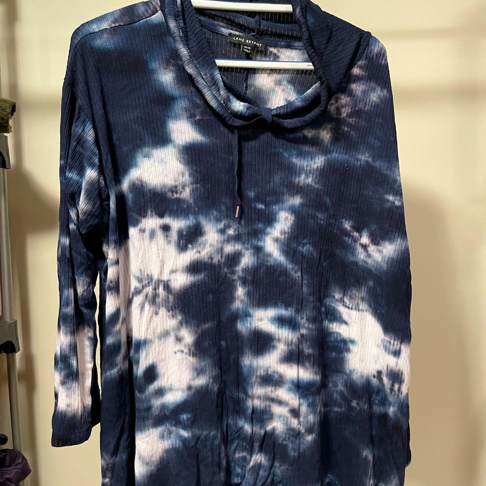 Lane Bryant Tie Dye Loose Turtle Neck Sweater